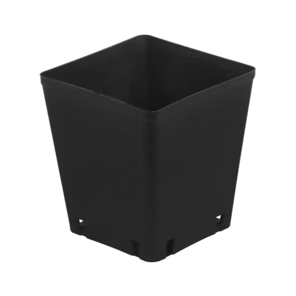 Gro Pro Black Plastic Square Pot 5 x 5 x 5.25 in (8400/Plt)
